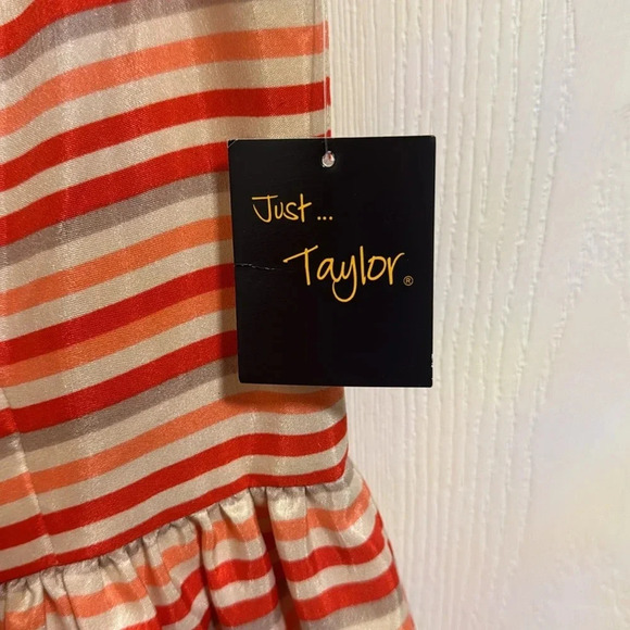 NWT Girls Striped Sleeveless Size 6 Dress Party Flowy Semi Formal Wedding Party - Picture 5 of 8